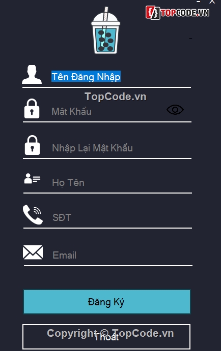 quán trà sữa,winfom c#,trà sữa